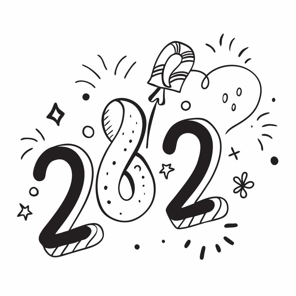 New Year seamless pattern with decorative 2023 numbers fireworks and party decorations for a festive year end design concept as Festive year end New Year pattern with the number 20 Clean vector