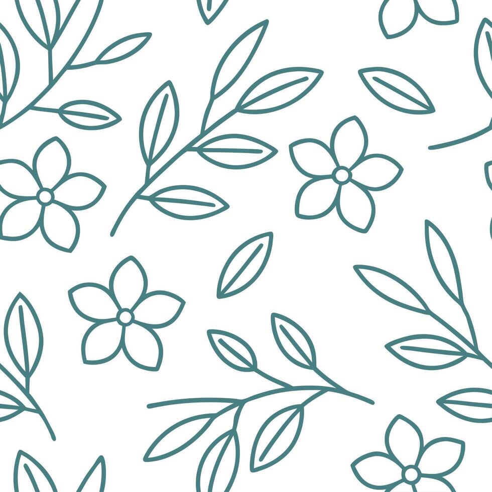 Minimalistic spring floral seamless pattern with soft lines and subtle hues for modern spring designs concept as Modern minimalistic floral pattern featuring soft lines and subtle Clean Set 2 vector