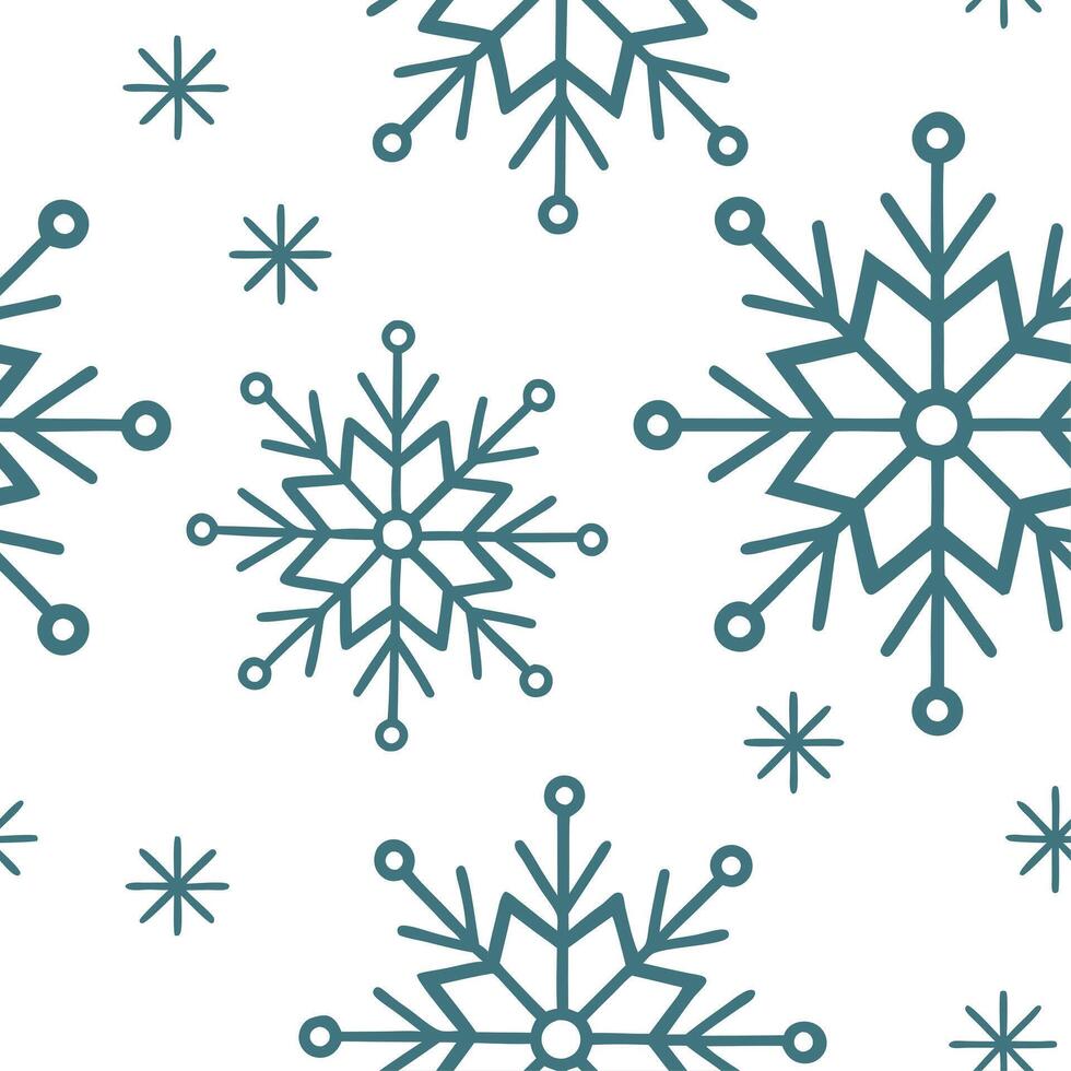 Minimalist winter seamless pattern with geometric snowflakes and icy blue tones for a modern seasonal design concept as Modern winter pattern with geometric snowflakes and icy blue Clean Set 2 vector