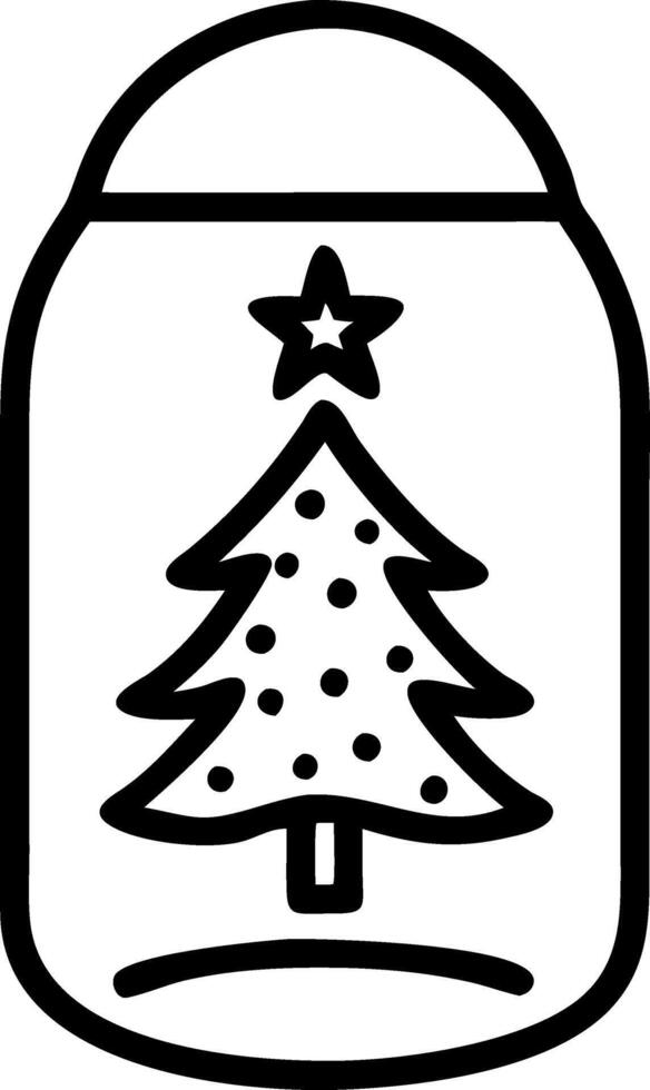 merry christmas happy new year concept close up elegant christmas tree glass jar decoration concept as Close up of a Christmas tree in a glass jar creates a festive and elegant dis Clean vector