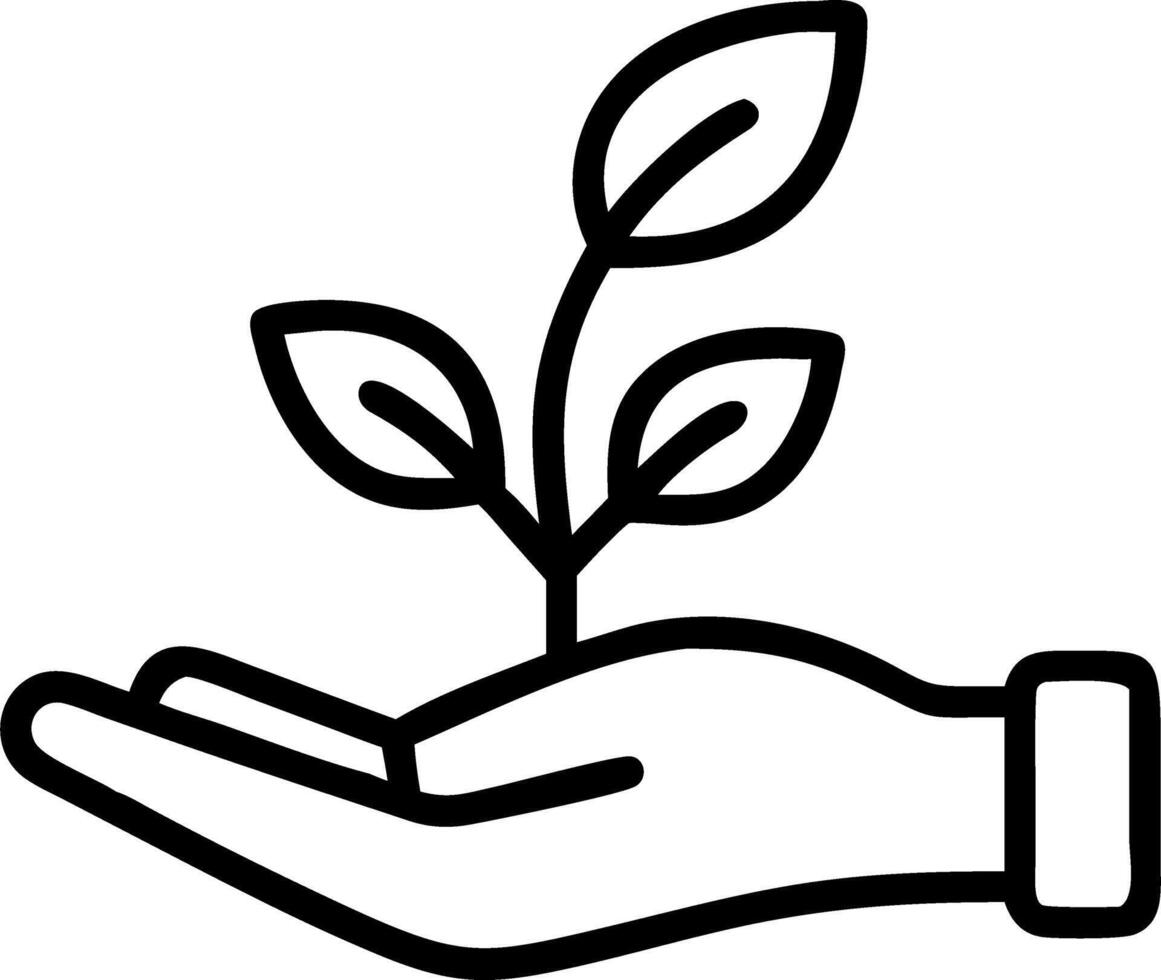 Man hand holding a green plant growing and ESG icon concept on nature field grass Forest conservation concept ESG Environmental social and corporate governance concept concept as Clean vector