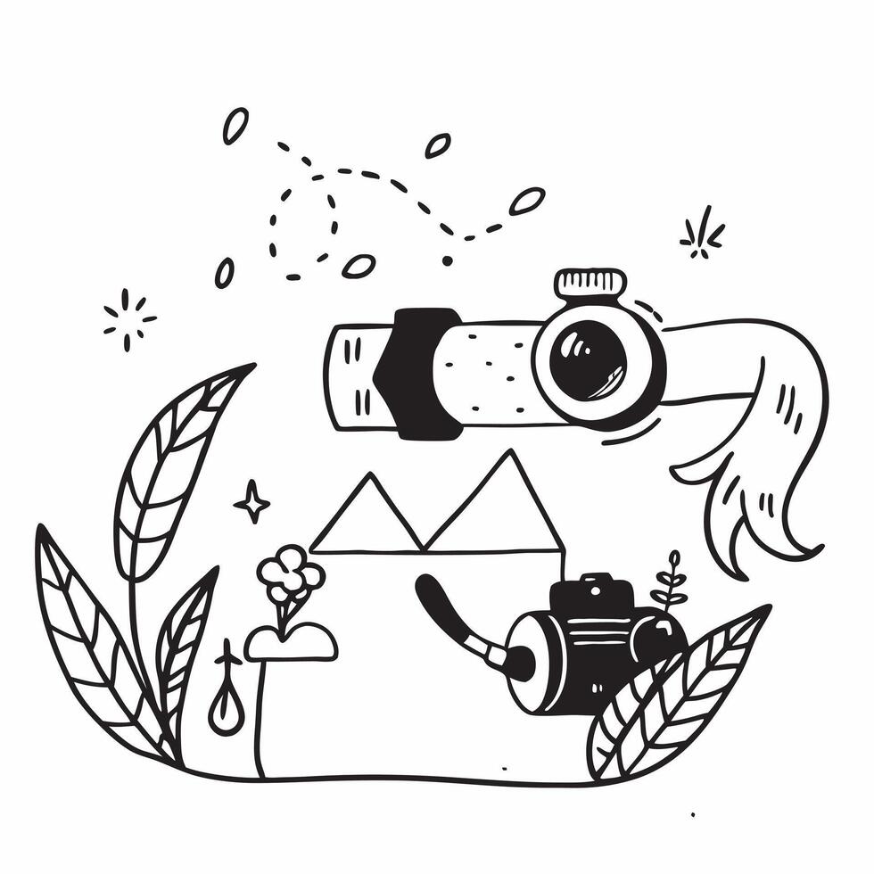 Individual with a mirrorless camera botanical garden and macro lens overlay symbolizing nature travel photography with copy space concept as An individual blended with a mirrorles Clean vector