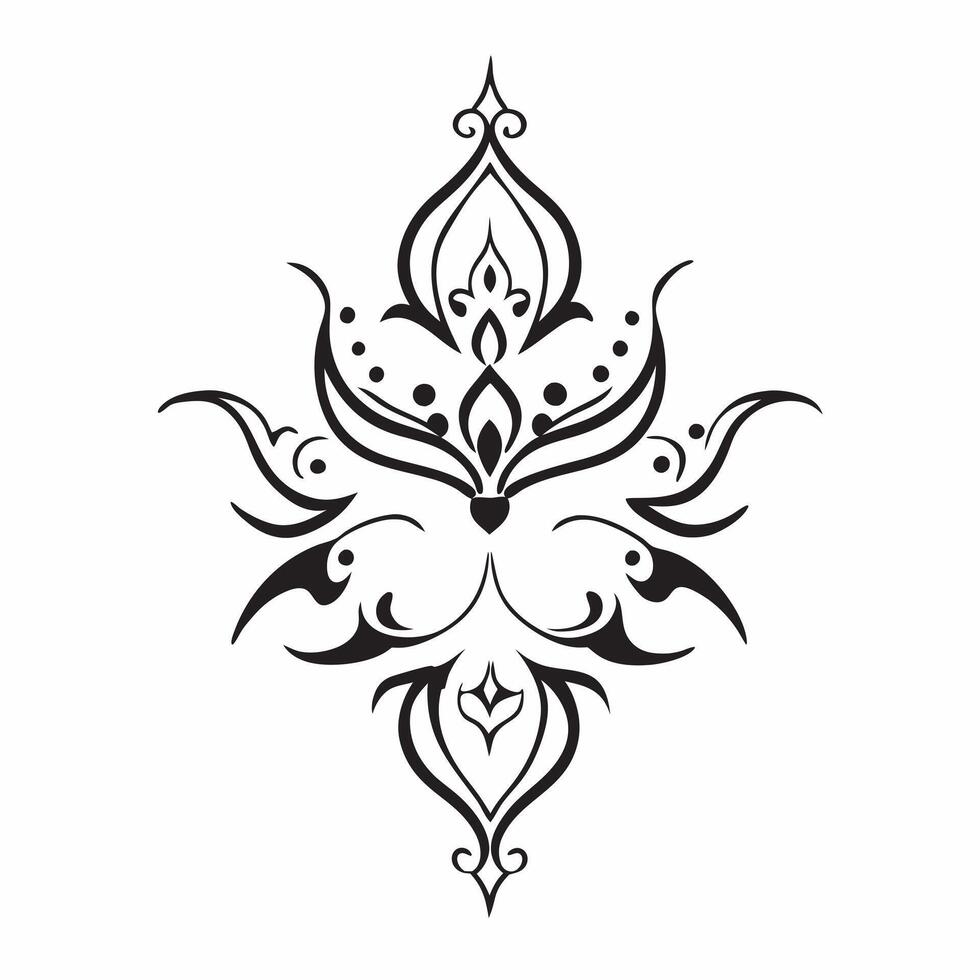 Indian henna inspired floral seamless tile pattern with intricate details and rich colors for cultural decor concept as Intricate henna inspired floral designs arranged seamlessly Clean vector