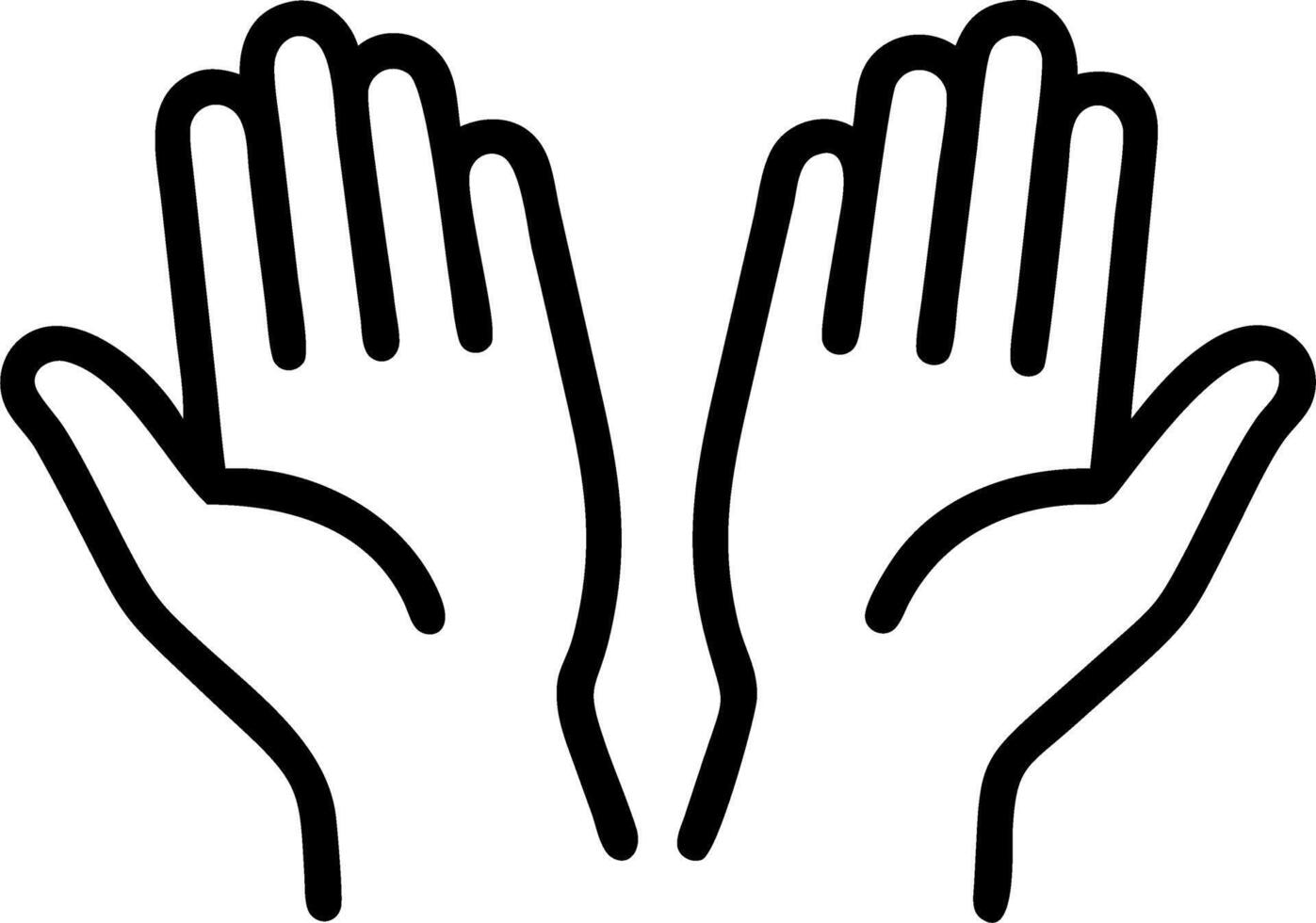 Human hands open palm up worship with faith in religion and belief in God on blessing backgroundChristian Religion concept background concept as Hands open in worship with faith Clean Set 2 vector