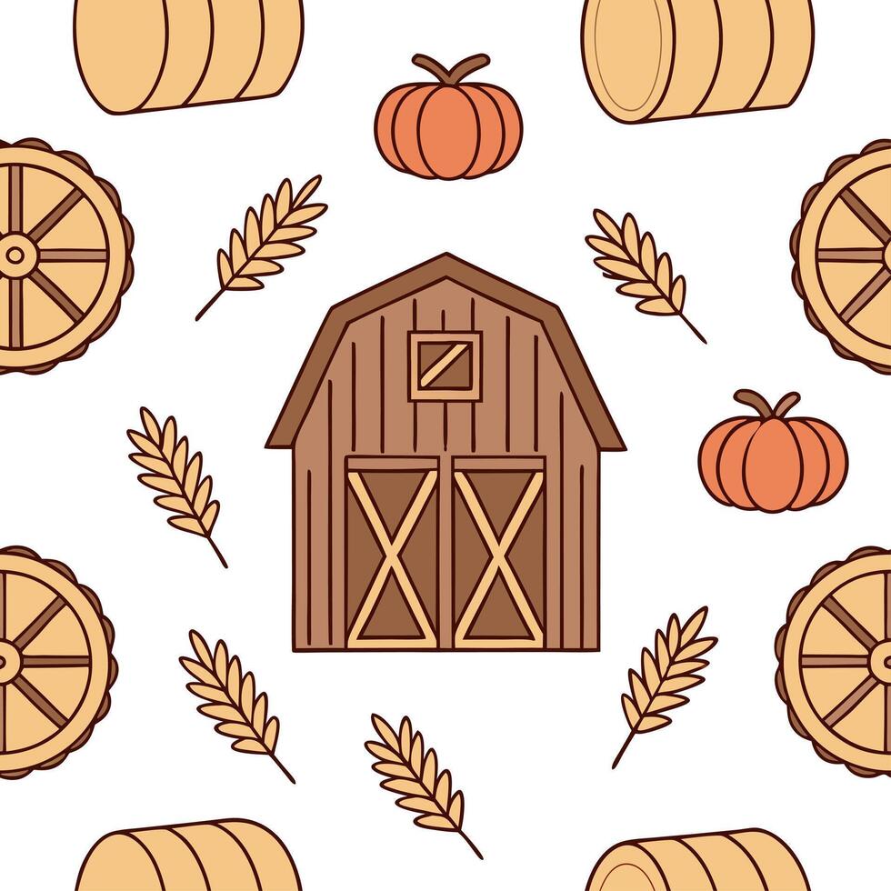 Harvest inspired corn stalks seamless tile pattern with warm golden tones and autumn textures concept as Warm golden corn stalks with autumn textures create a harvest inspired seam Clean Set 2 vector