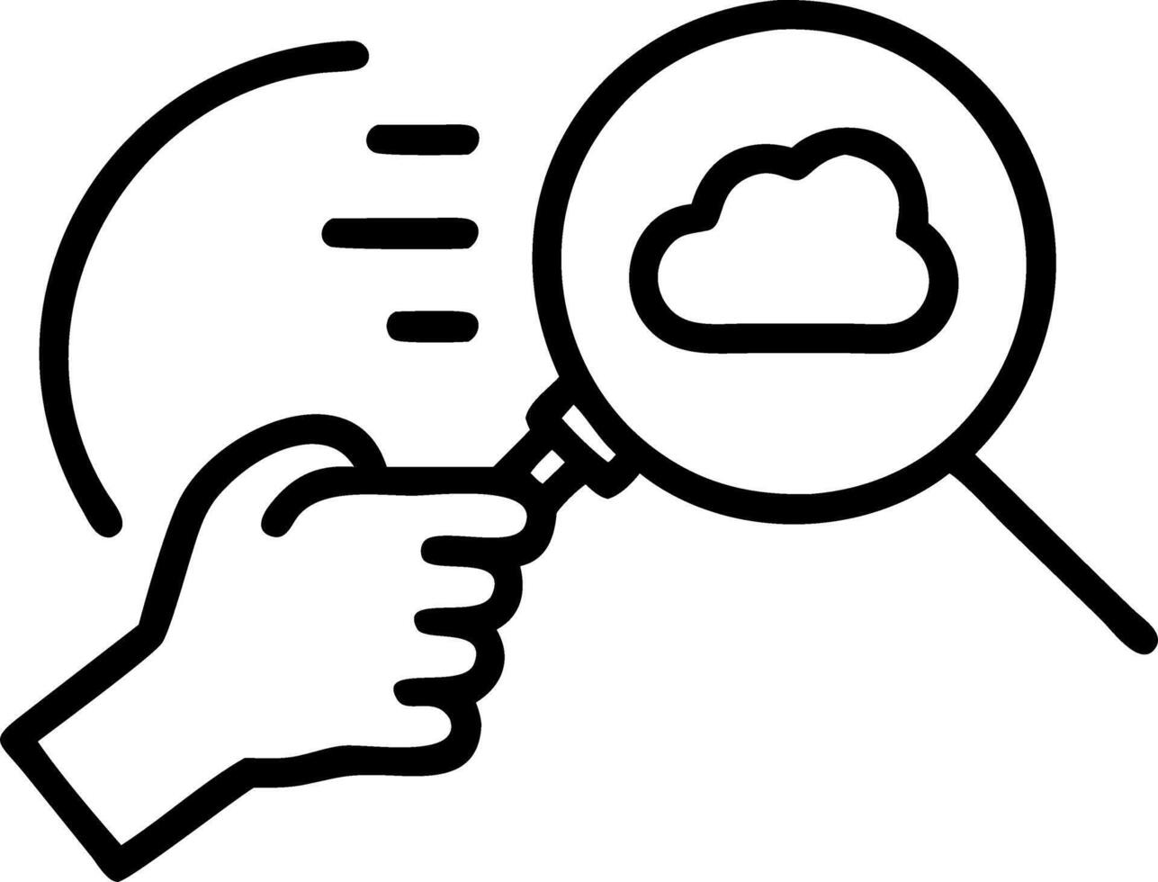 Hand holds magnifying glass inspecting air quality highlighting clean outdoor air safety from pollution and dust PM 25 concept as Hand holds magnifying glass inspecting air qualit Clean vector