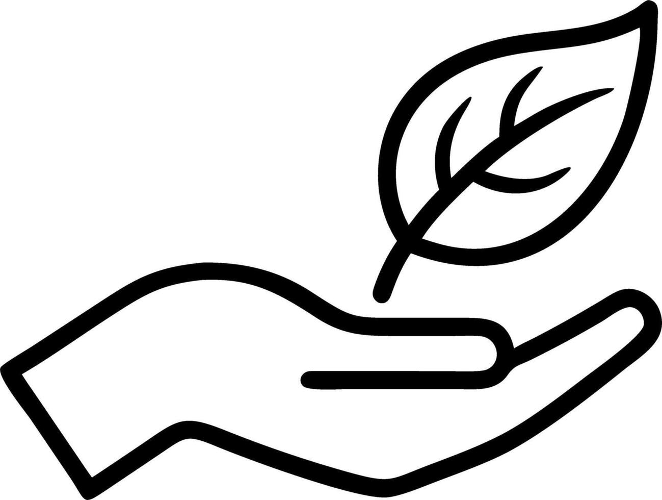 Hand holding green leaf with ESG text symbol on eco background concept as A hand holding a green leaf with the ESG Environmental Social Governance symbol highlighting eco friendl Clean vector