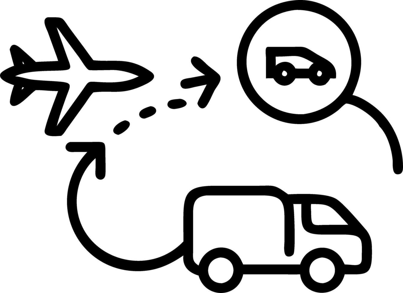 Green logistics or sustainable transport including global transport by ship car train airplane truck with clean energy and eco friendly processes towards net zero carbon emission Clean vector