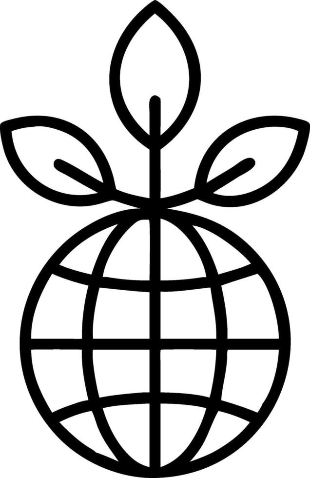 globe amid verdant foliage showcasing environment icons for ESG co2 circular business net zero forging sustainable enterprise concept as Earth model anchored in lush leaves reflect Clean vector