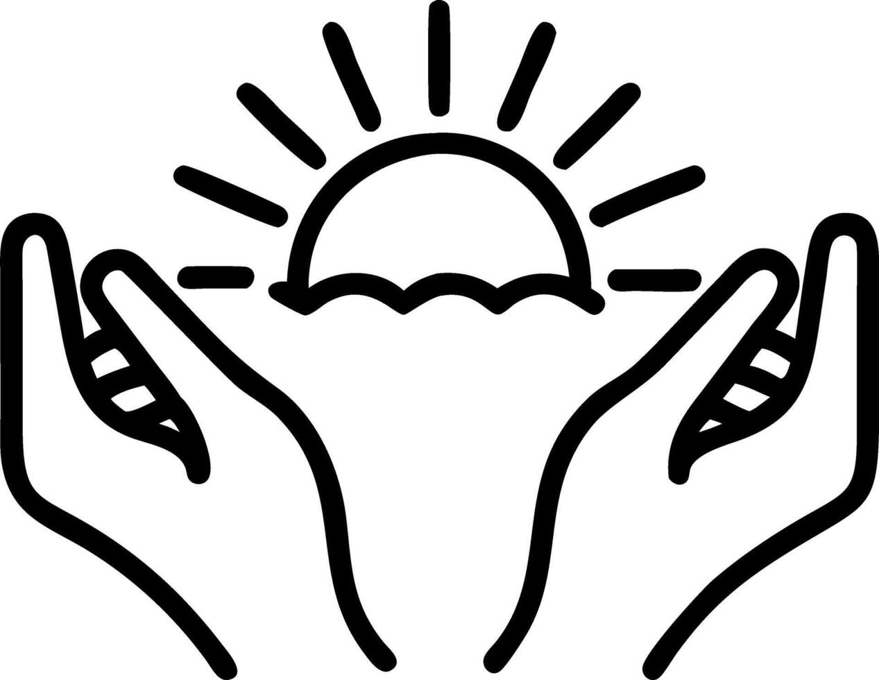 Future planning with woman hands framing sunset symbolizes capturing possibilities and aligning goals with opportunities concept as Highlights a reflective moment for strategic th Clean vector
