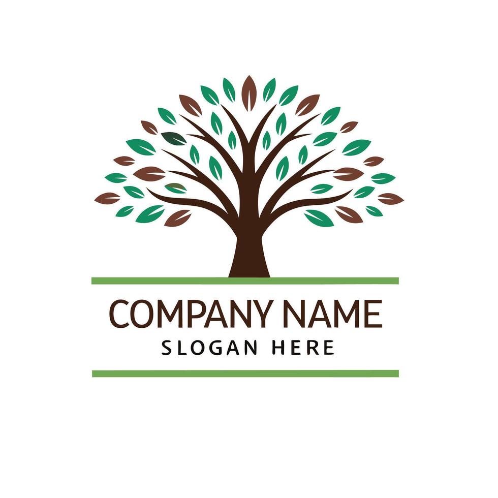 tree logo design white background vector