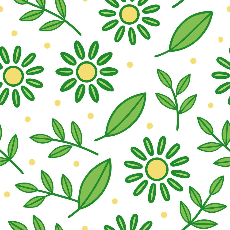 Fresh spring sunshine seamless pattern with vibrant light rays and blooming flowers for energizing spring visuals concept as Energizing spring sunshine pattern with vibrant rays an Clean Set 2 vector