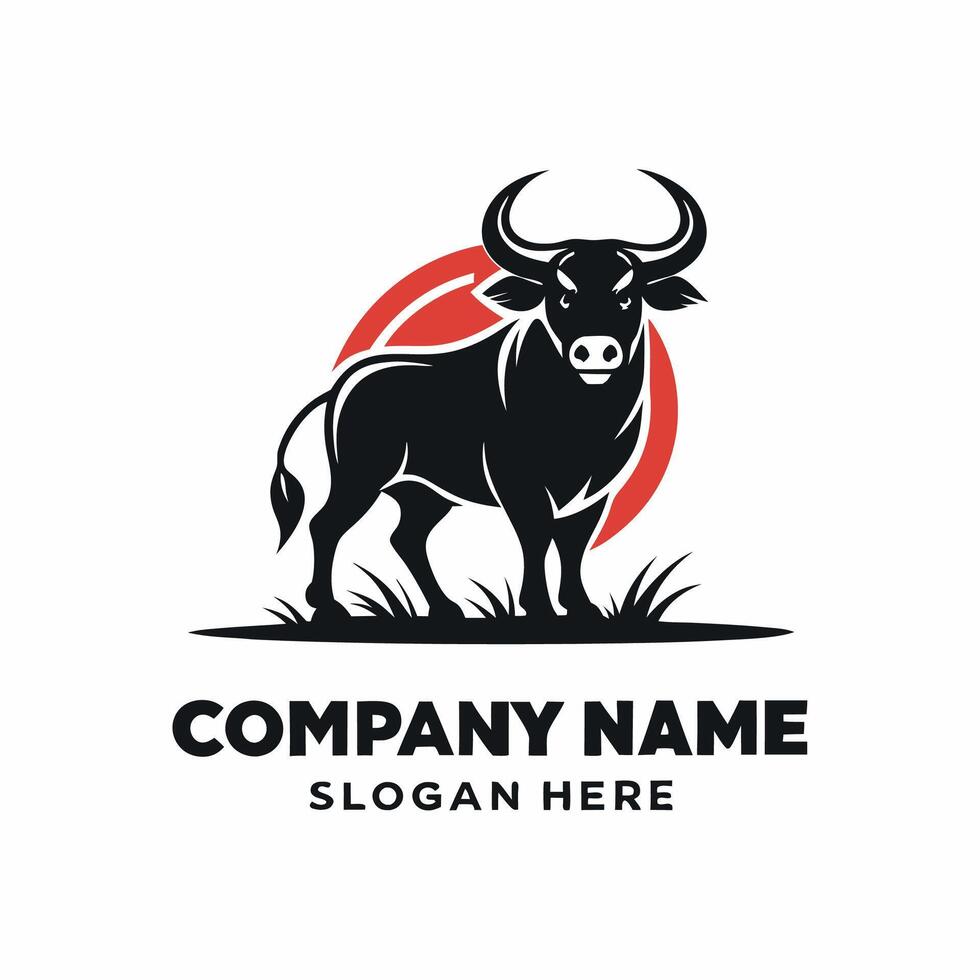 the logo for a company that sells cattle white background vector