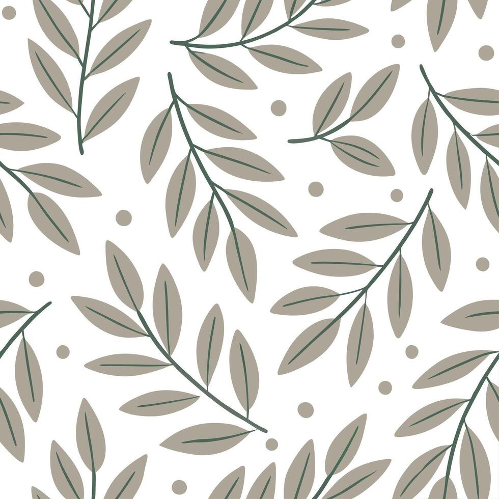 Fresh spring nature seamless pattern with crisp green leaves and dewdrops for a revitalizing spring aesthetic concept as Dew kissed leaves pattern with vibrant green hues and dewdr Clean Set 5 vector