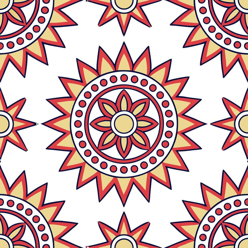 Folk art seamless pattern with tribal symbols and geometric shapes for a dynamic energetic cultural aesthetic concept as Dynamic folk art pattern with tribal symbols and geometric Clean Set 3 vector