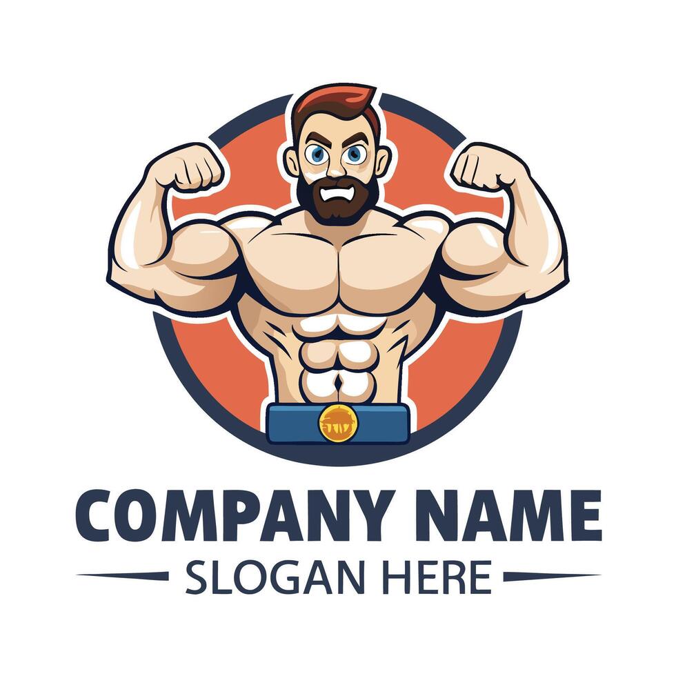a muscular man with a beard and mustache is holding up his white background arms vector