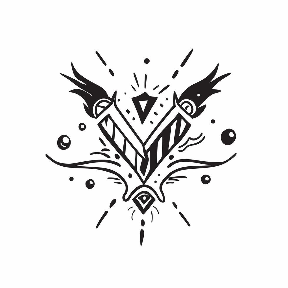 Ethnic patterns seamless design with hand drawn motifs and vibrant contrasting colors for a playful artistic cultural theme concept as Hand drawn ethnic patterns with vibrant color Clean vector