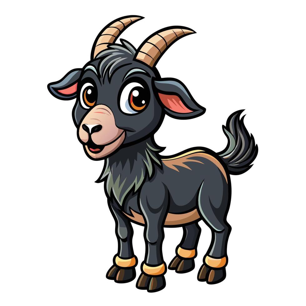 goat cartoon illustration illustration and white background vector