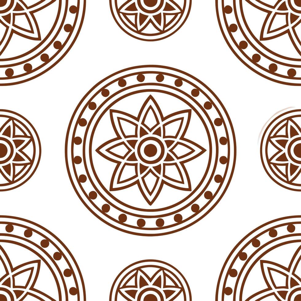 Ethnic patterns seamless design with ancient symbols and earth tones for a spiritual grounded cultural aesthetic concept as Grounded ethnic patterns with ancient symbols and earth Clean Set 2 vector