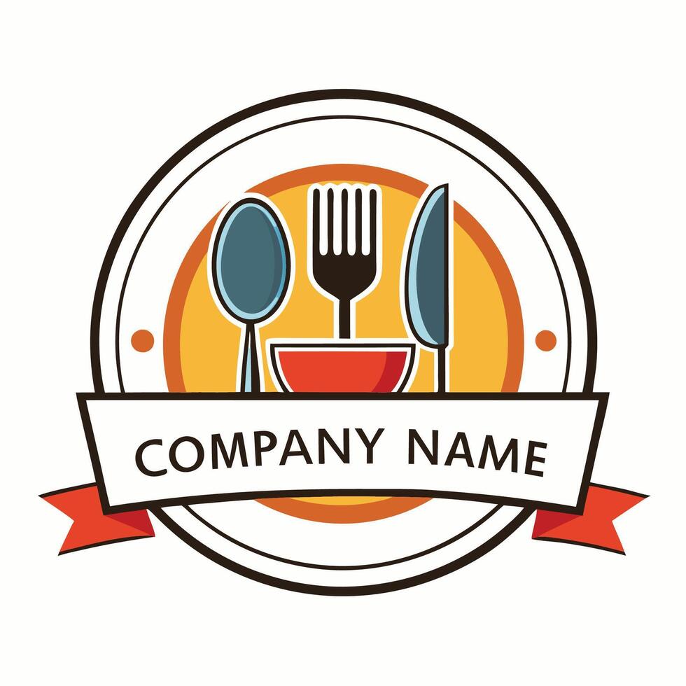 a logo for a restaurant or cafe white background white background vector
