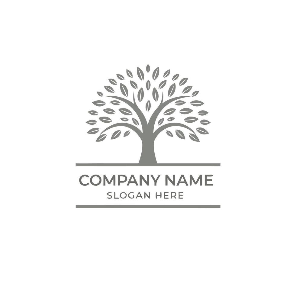 a tree logo design for a company white background vector