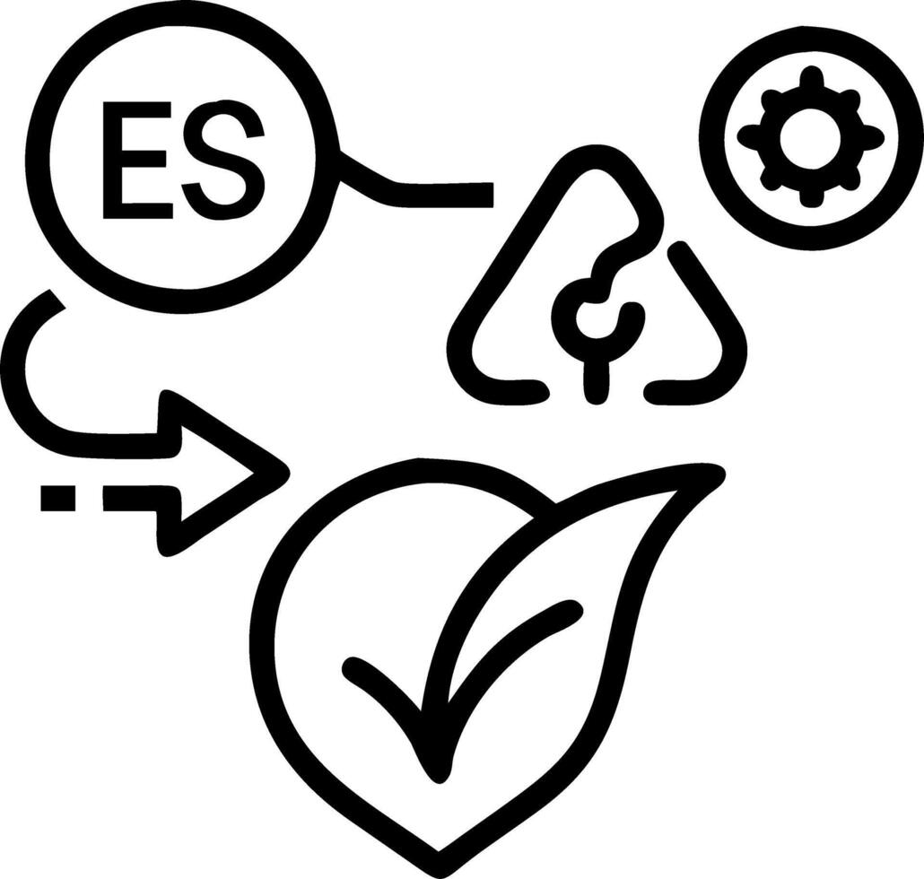 ESG and earth icon on hand highlights sustainable corporate development ethical business practices and global environmental responsibility concept as Scene focuses on eco friendly Clean vector