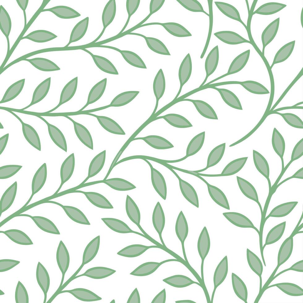 Elegant spring nature seamless pattern with delicate vine patterns and soft green hues for refined natural designs concept as Refined spring nature pattern featuring delicate vines Clean Set 2 vector