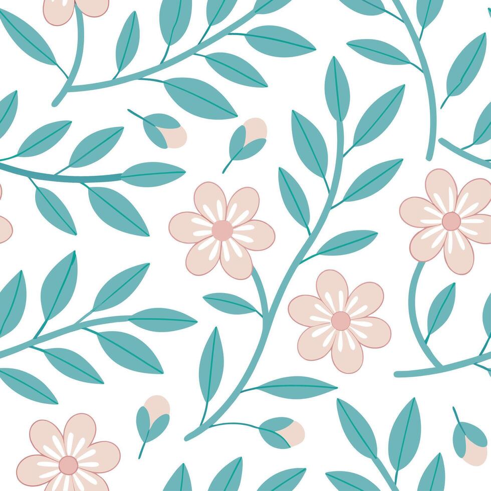 Elegant spring floral seamless pattern with pastel colors and soft textures for calm soothing designs concept as Soft pastel floral pattern with calming textures ideal for spring t Clean Set 2 vector