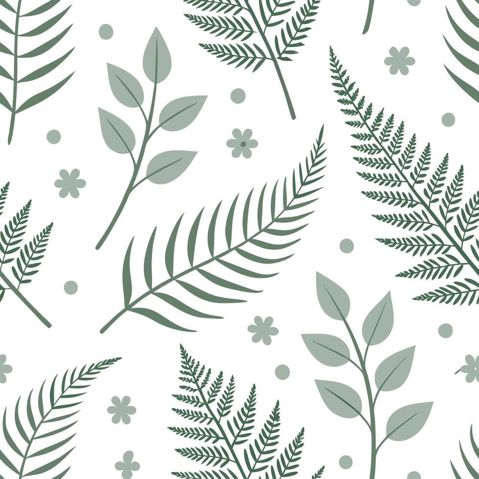 Elegant spring moss and fern seamless tile pattern with soft green hues and nature inspired motifs concept as Soft green moss and ferns with nature inspired motifs create an elegan Clean vector