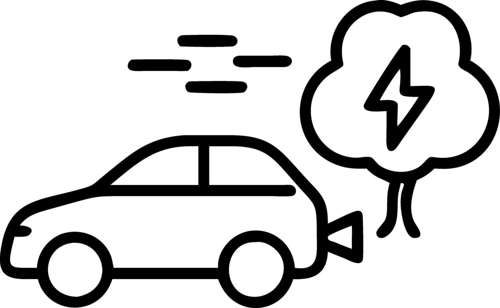 Electric or hydrogen energy car drives through forest showcasing environmentally friendly travel sustainable transportation green logistics and net zero carbon emission efforts to Clean Set 2 vector