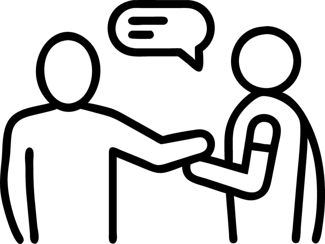 Doctor physiotherapist consults with patient about elbow muscle pain diagnosing physical therapy issues and treatment plans concept as Doctor physiotherapist consults with patient Clean vector