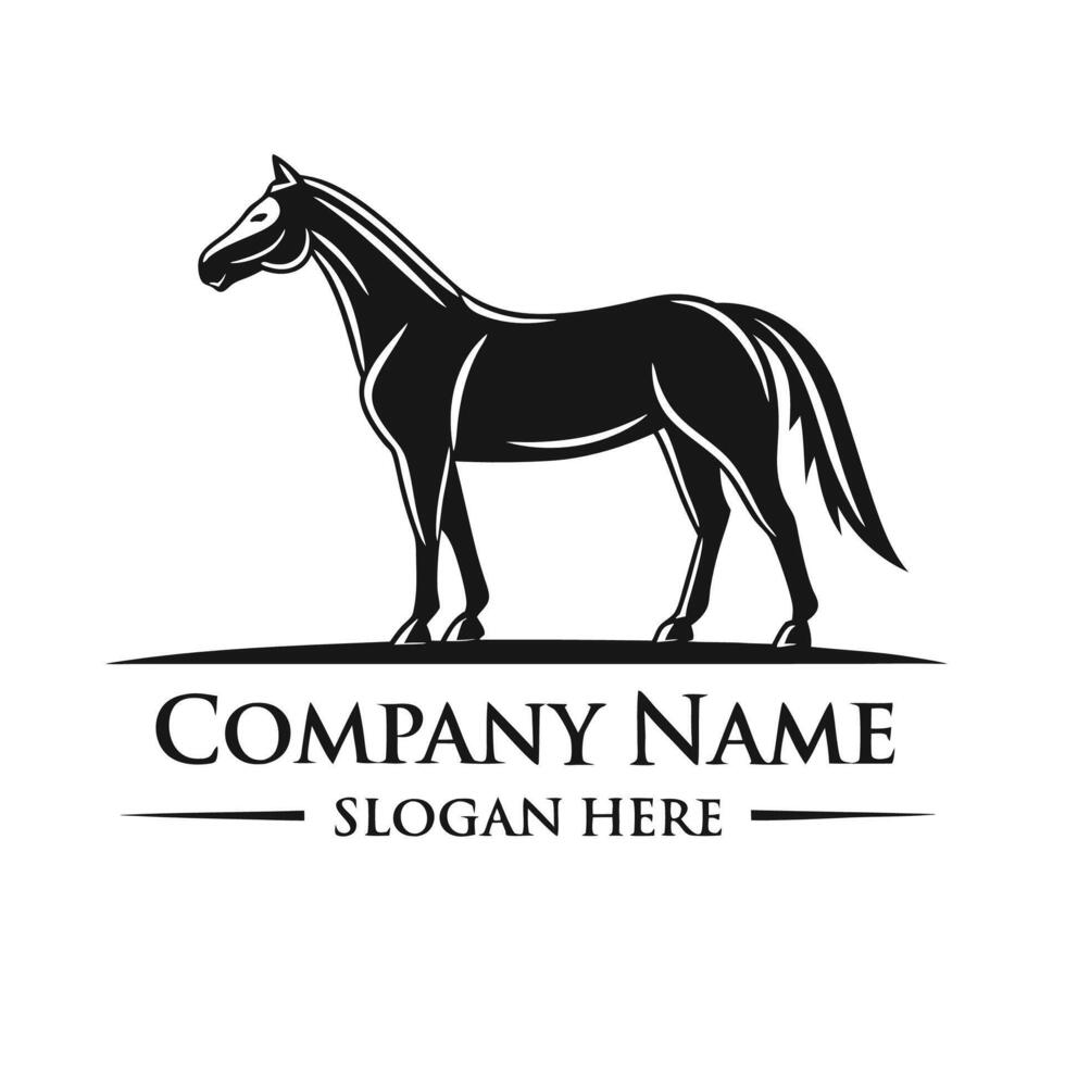 horse logo template illustration vector