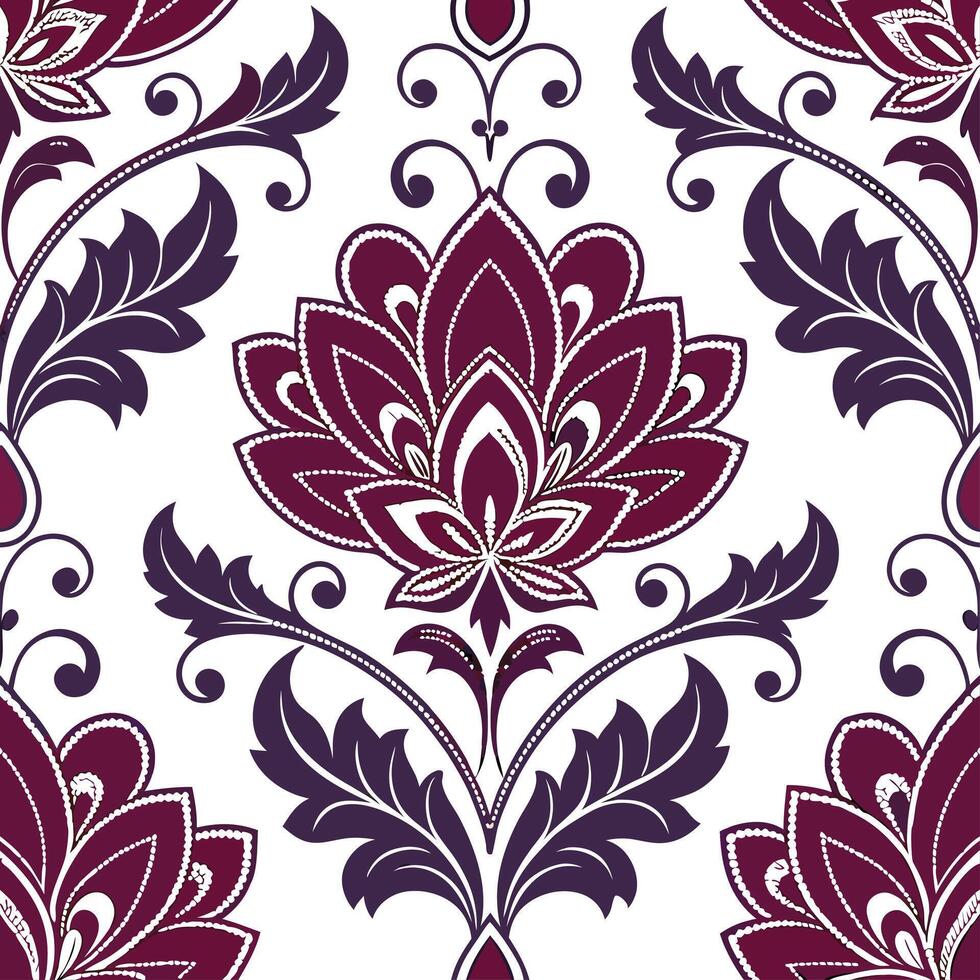 Design a seamless pattern featuring intricate Victorian floral motifs in rich jewel tones concept as Create a seamless pattern showcasing Victorian era floral designs with ornate d Clean vector
