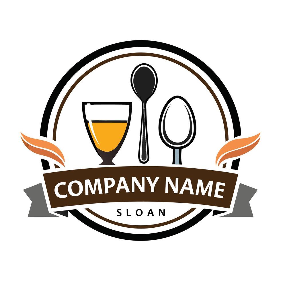 a logo for a company that sells food white background vector