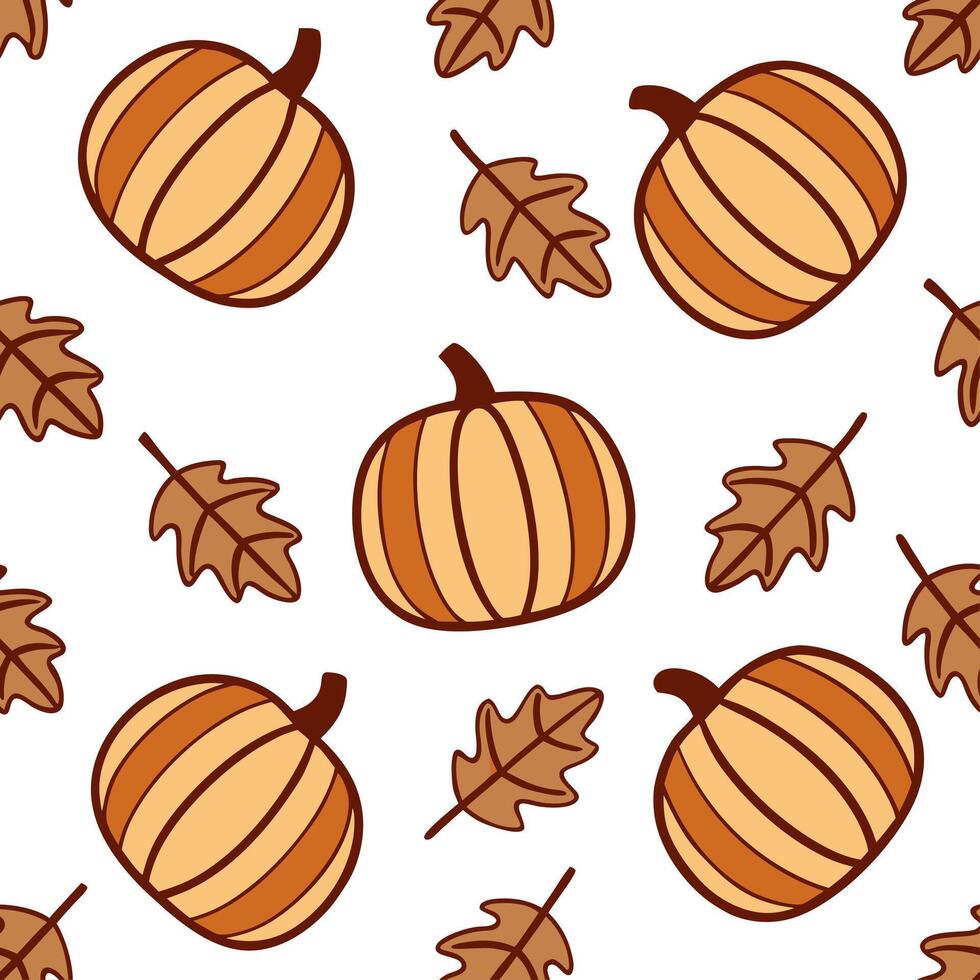 Cozy autumn seamless pattern with plaid pumpkins and acorns for a comfortable fall vibe concept as Comfortable autumn pattern with plaid pumpkins and acorns perfect for a cozy fall Clean Set 2 vector