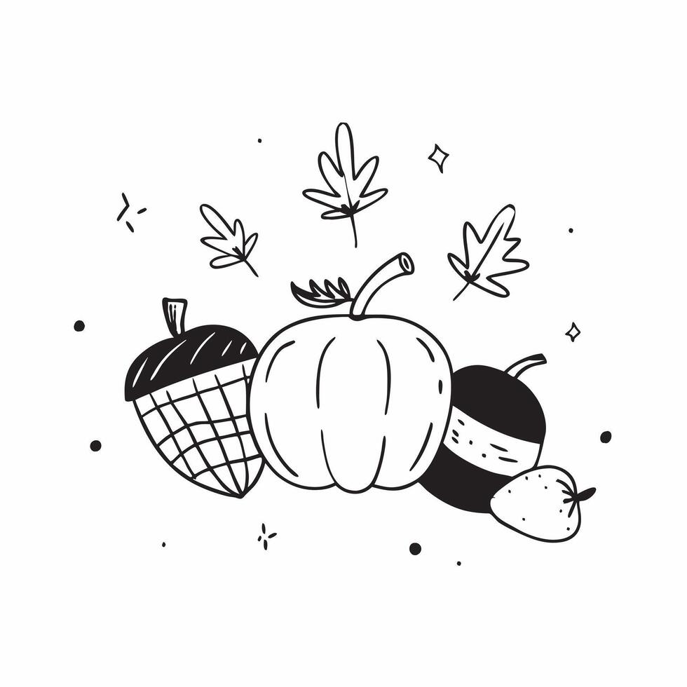 Cozy autumn seamless pattern with plaid pumpkins and acorns for a comfortable fall vibe concept as Comfortable autumn pattern with plaid pumpkins and acorns perfect for a cozy fall Clean vector