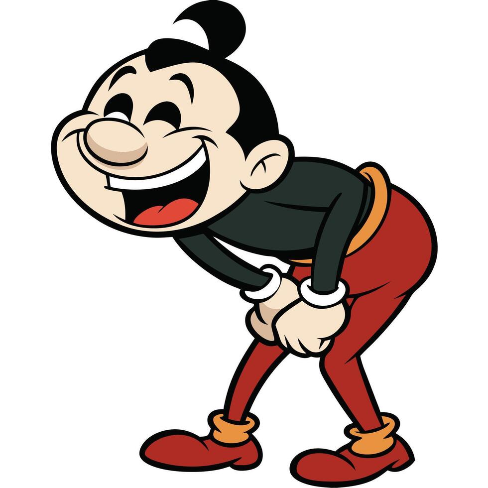 cartoon character with a big smile on his face vector