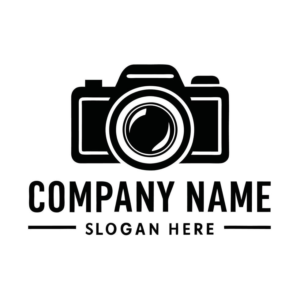 a camera logo design for a photography business , vector