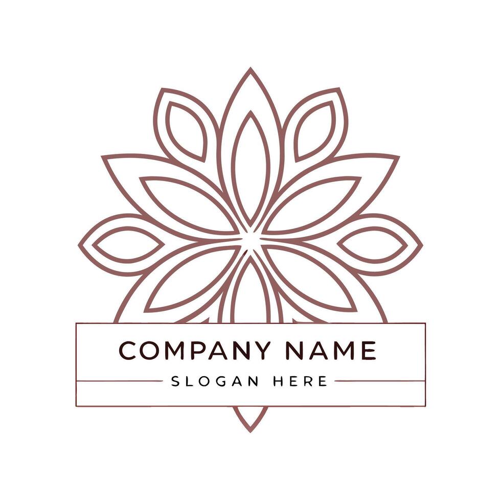 a logo for a flower company white background, vector