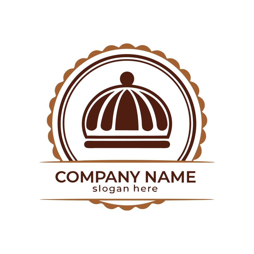a logo for a bakery or cafe white background vector
