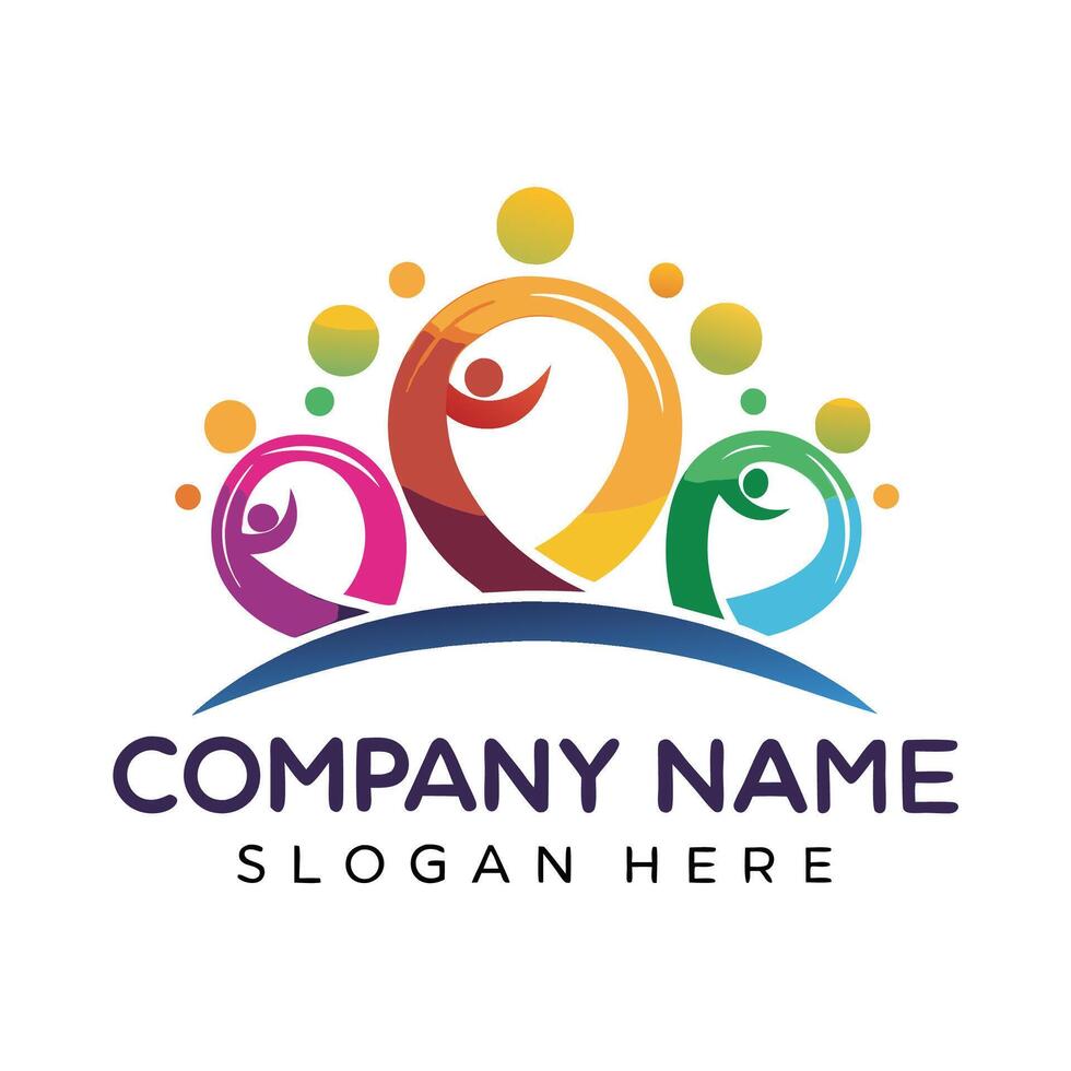 people people logo design vector