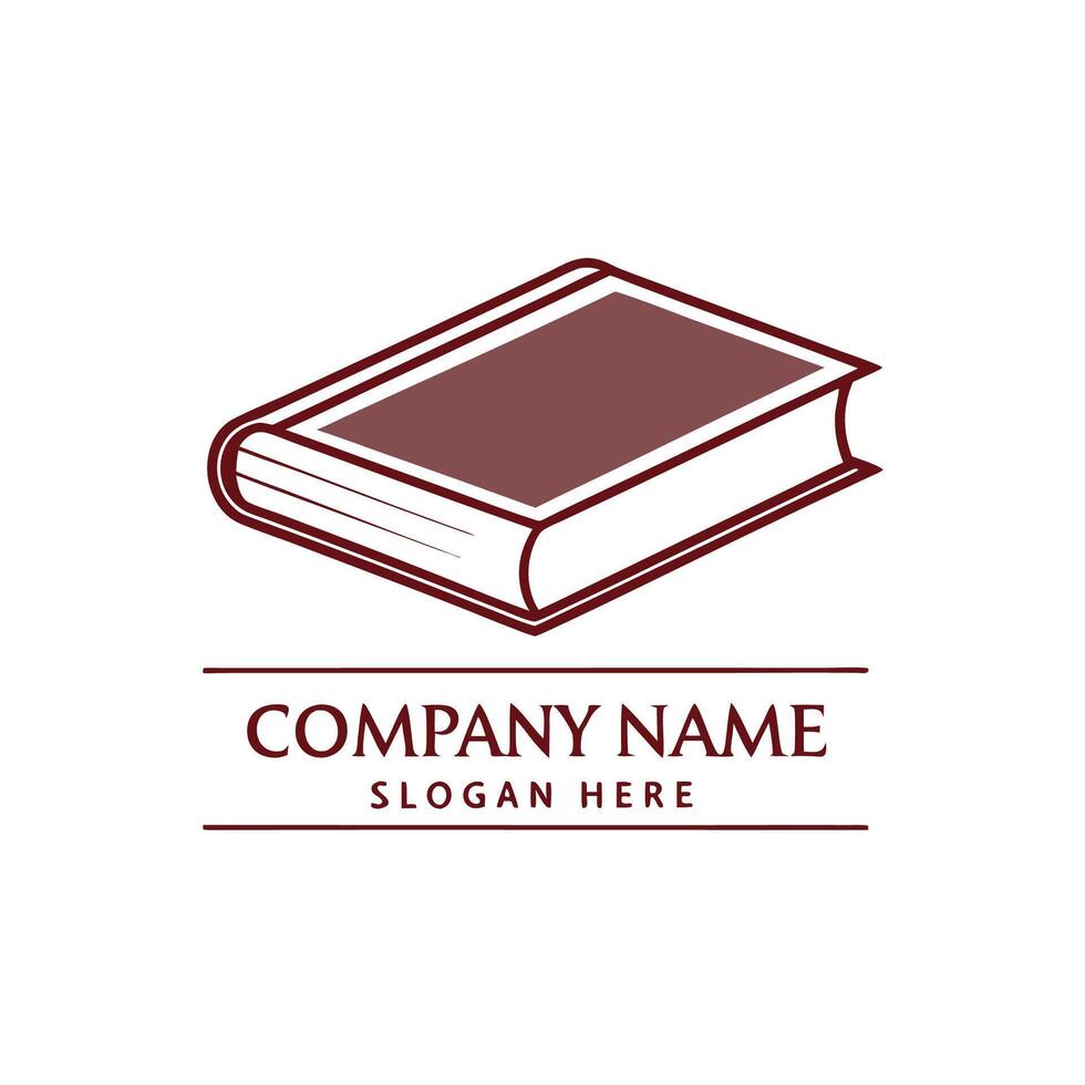 a book logo design background vector