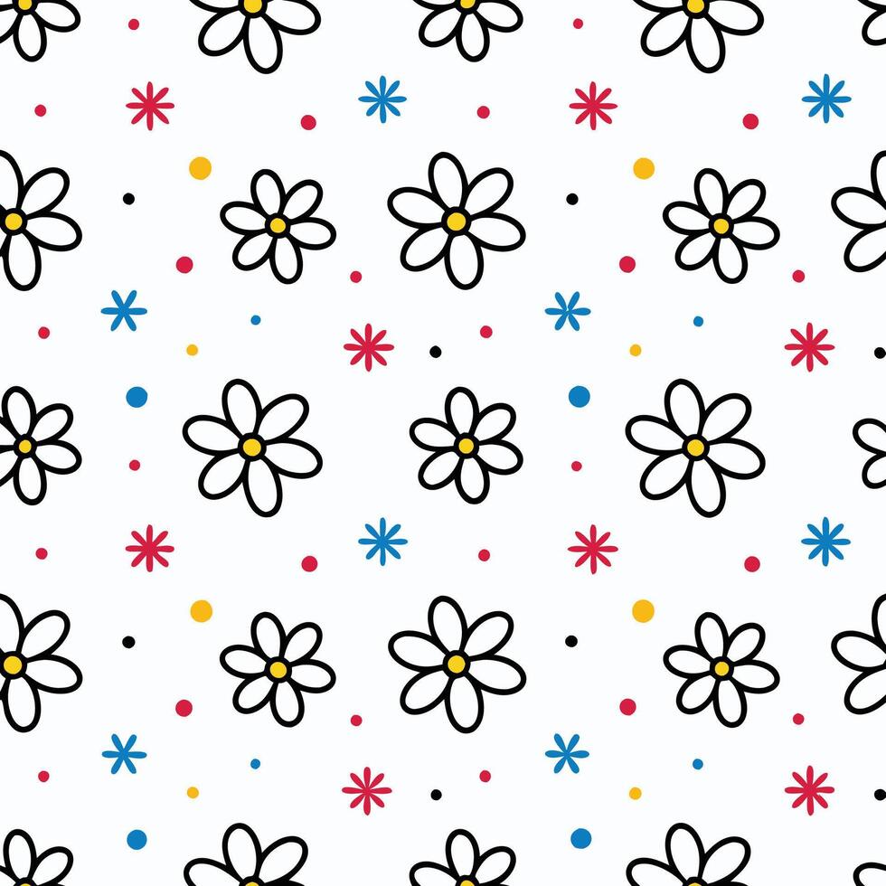 a white background with a daisy pattern white background vector
