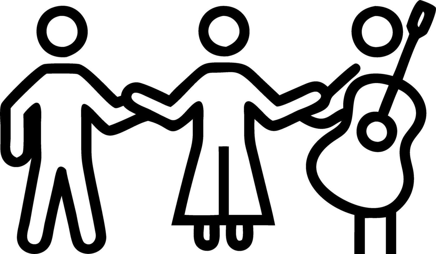 Christian family group holds hands prays with Bible plays guitar for worship giving thanks sharing gospel seeking Gods blessing concept as Image highlights faith togetherness sing Clean vector