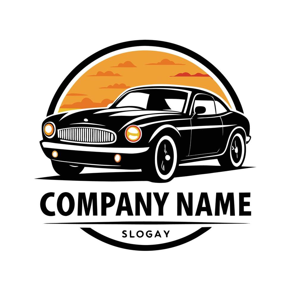classic car logo template, retro car design, retro car logo, retr white backgroundo car icon, retro car vector