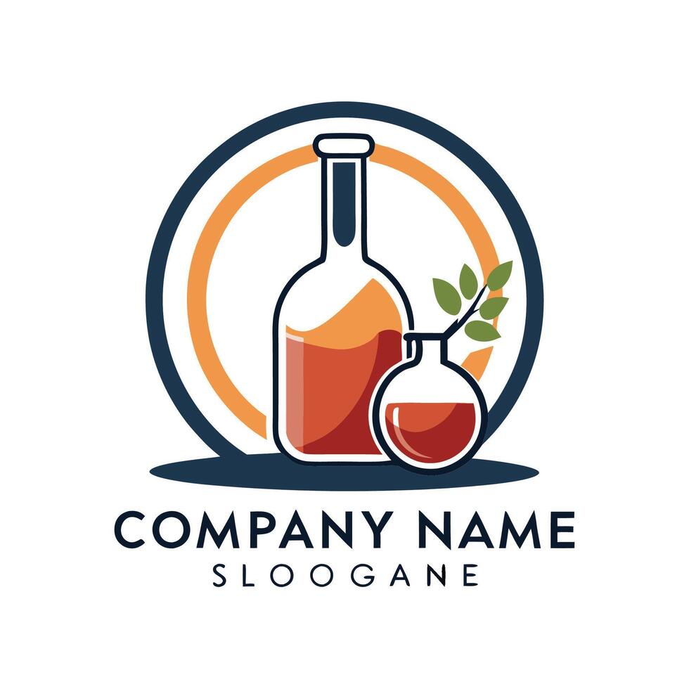 a bottle of wine and a glass with leaves on it white background vector
