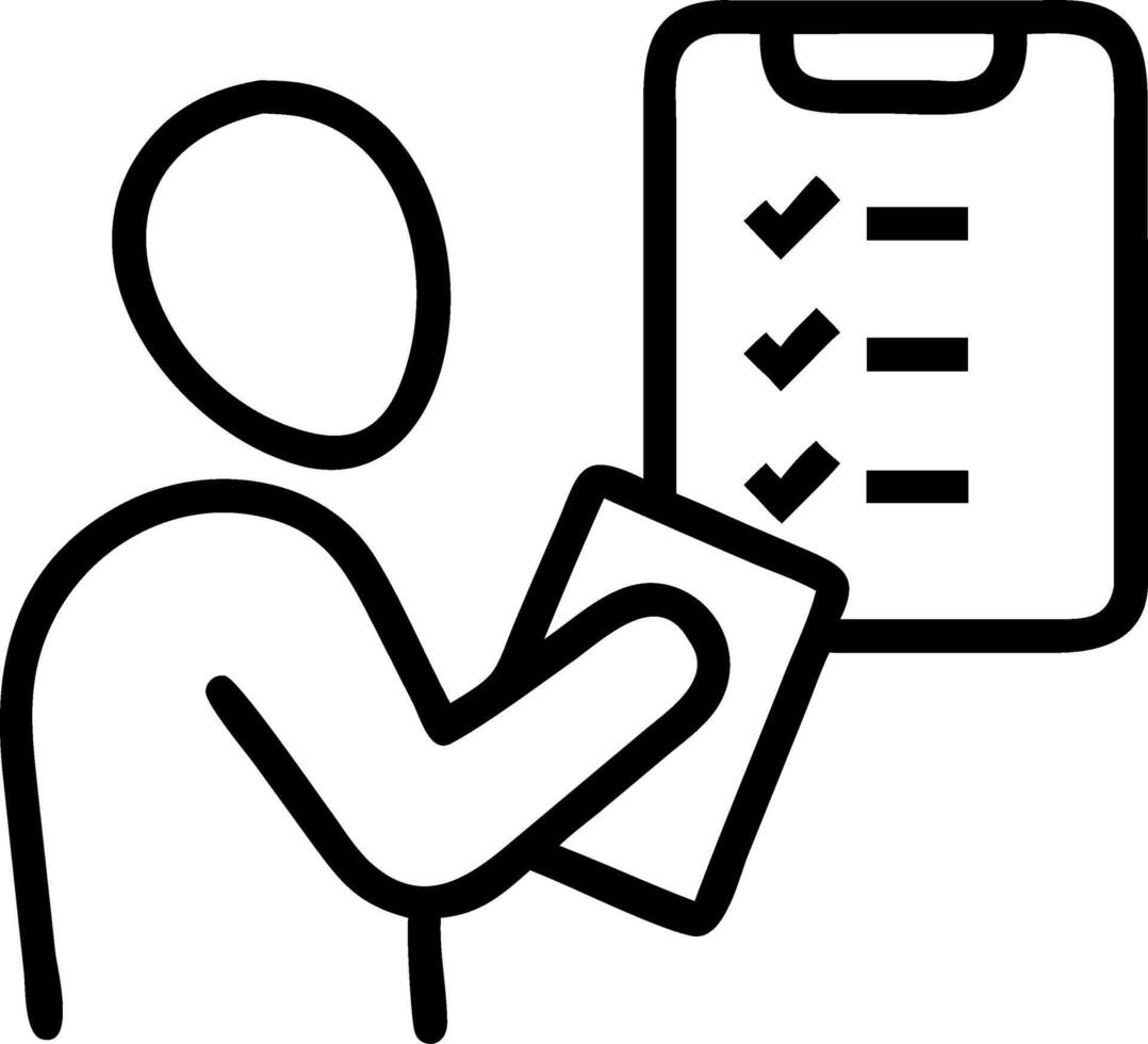 Checklist business performance monitoring with businessman using tablet for online survey digital form task target marketing planning and quality control concept as Businessman us Clean vector