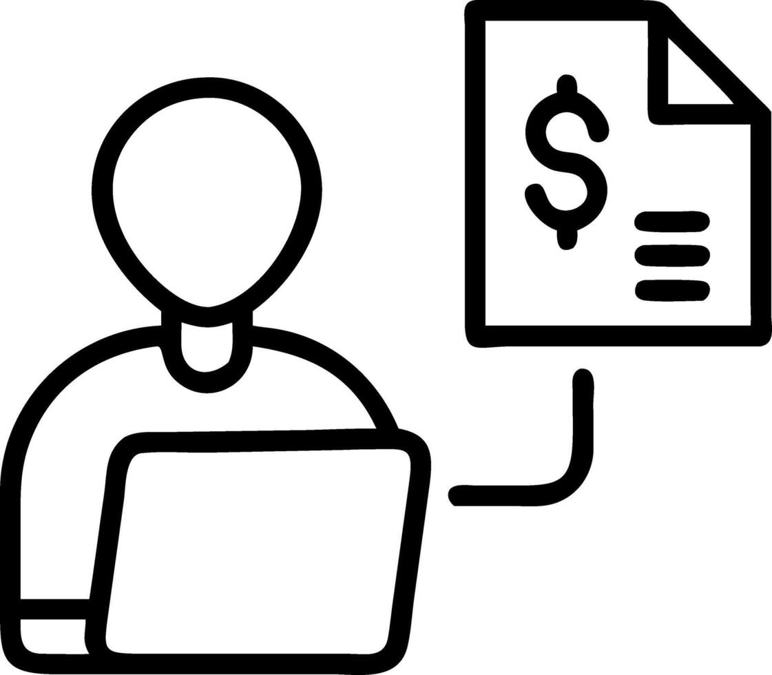 Businessman using computer to complete individual income tax return online managing government state taxes data analysis financial research and tax calculation concept as Business Clean vector