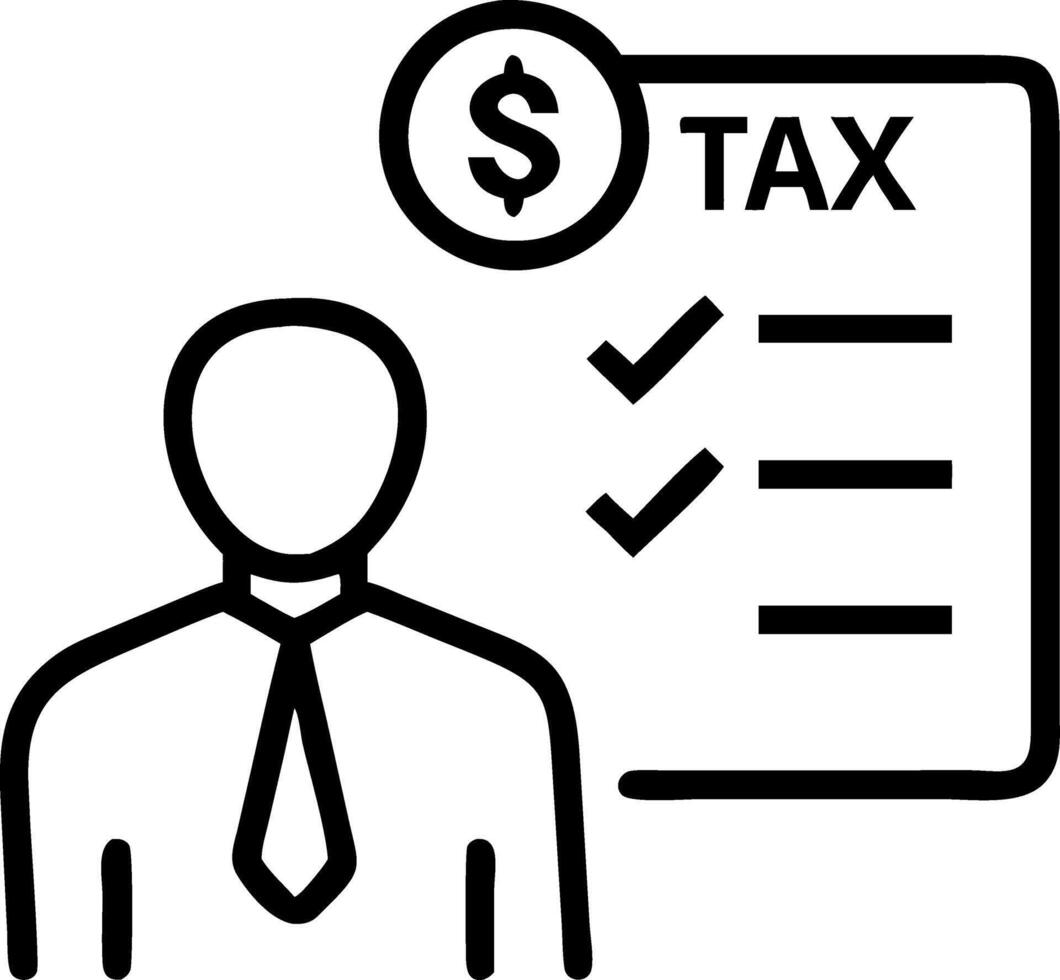 Businessman planning annual tax deduction tax rate calculation business financial budget effective tax deduction planning ideas for individuals and companies document management sy Clean Set 2 vector