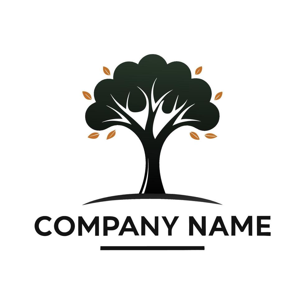 a logo for company that is called tree white background vector